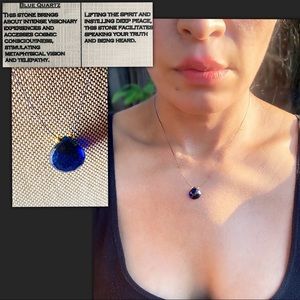 London Blue Quartz Thread Healing Necklace